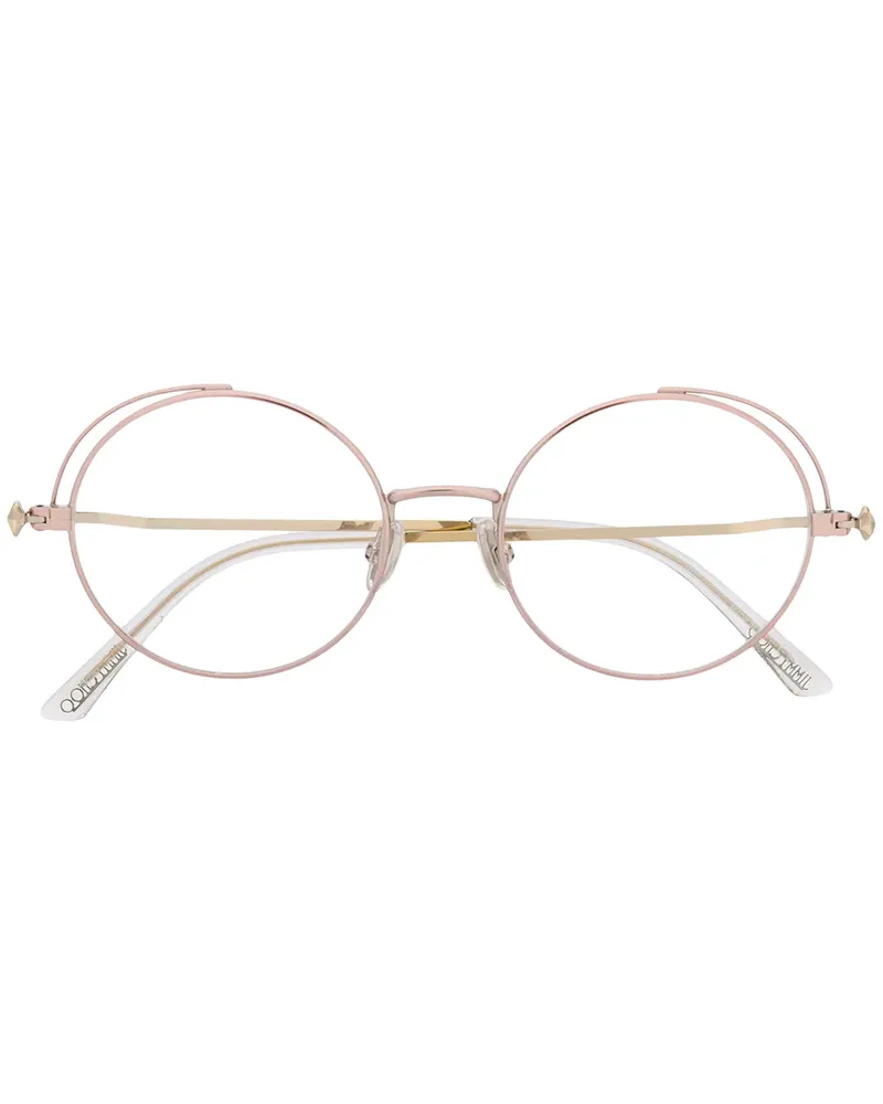 Jimmy Choo Brille mit rundem Gestell - Rosa Rosa