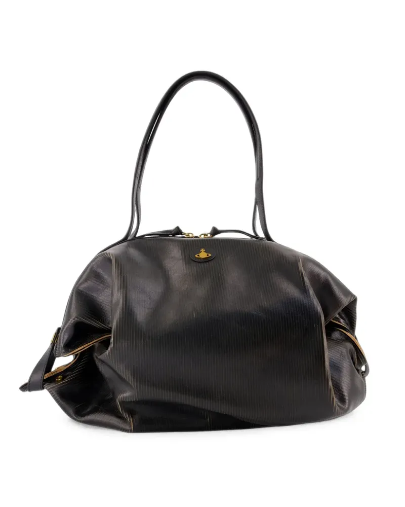 Vivienne Westwood Große Mara Tote Bag mit Logo-Prägung - Schwarz Schwarz