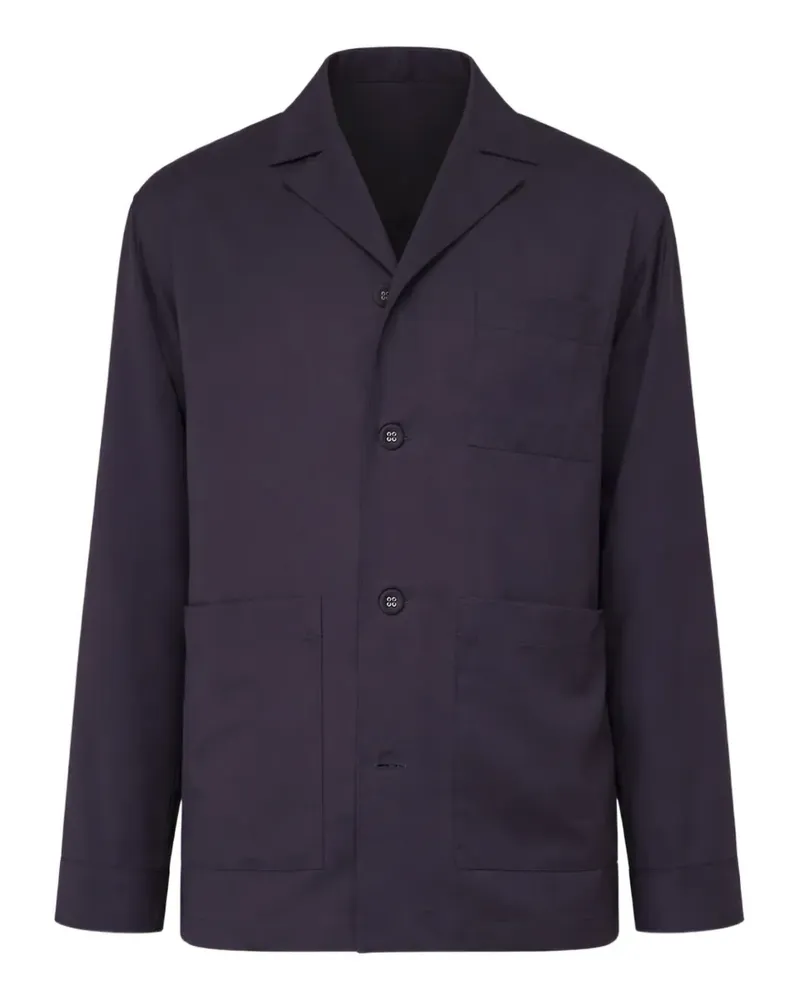 Officine Generale Hemd mit Brusttasche - Blau Blau