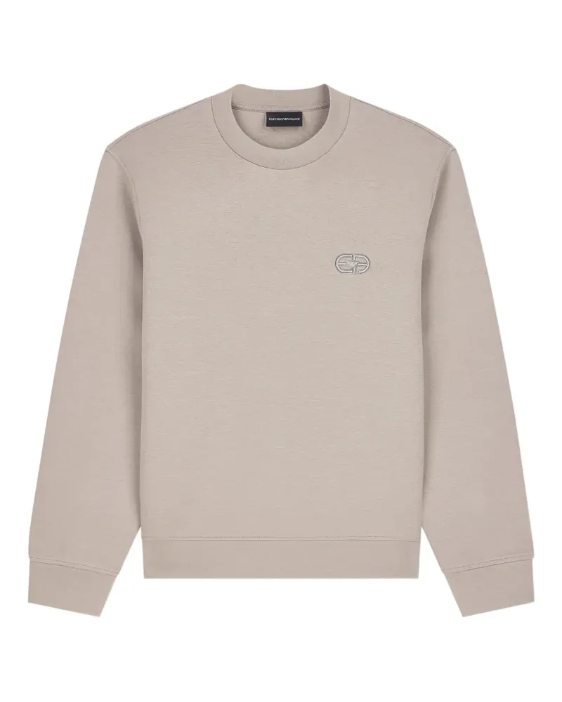 Emporio Armani sweatshirt essential in cotton double jersey - Nude Nude