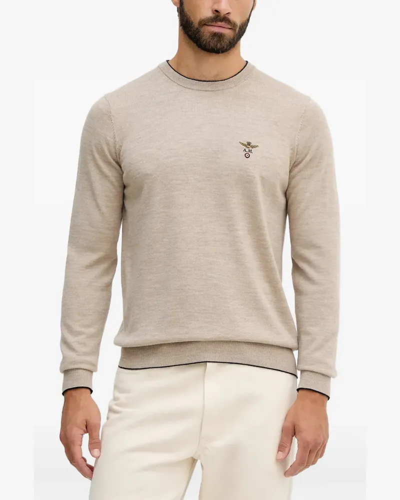 Aeronautica Militare embroidered sweater - Nude Nude