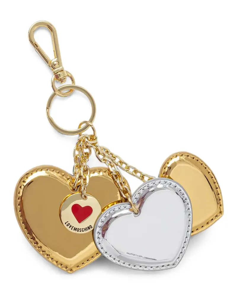 Moschino Schlüsselanhänger mit Herzanhänger - Gold Gold