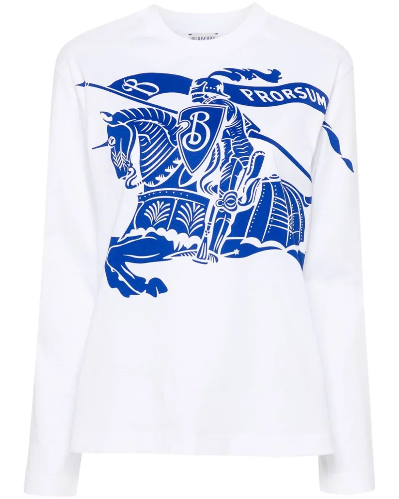 Burberry T-Shirt mit Ritteremblem - Weiß Weiß