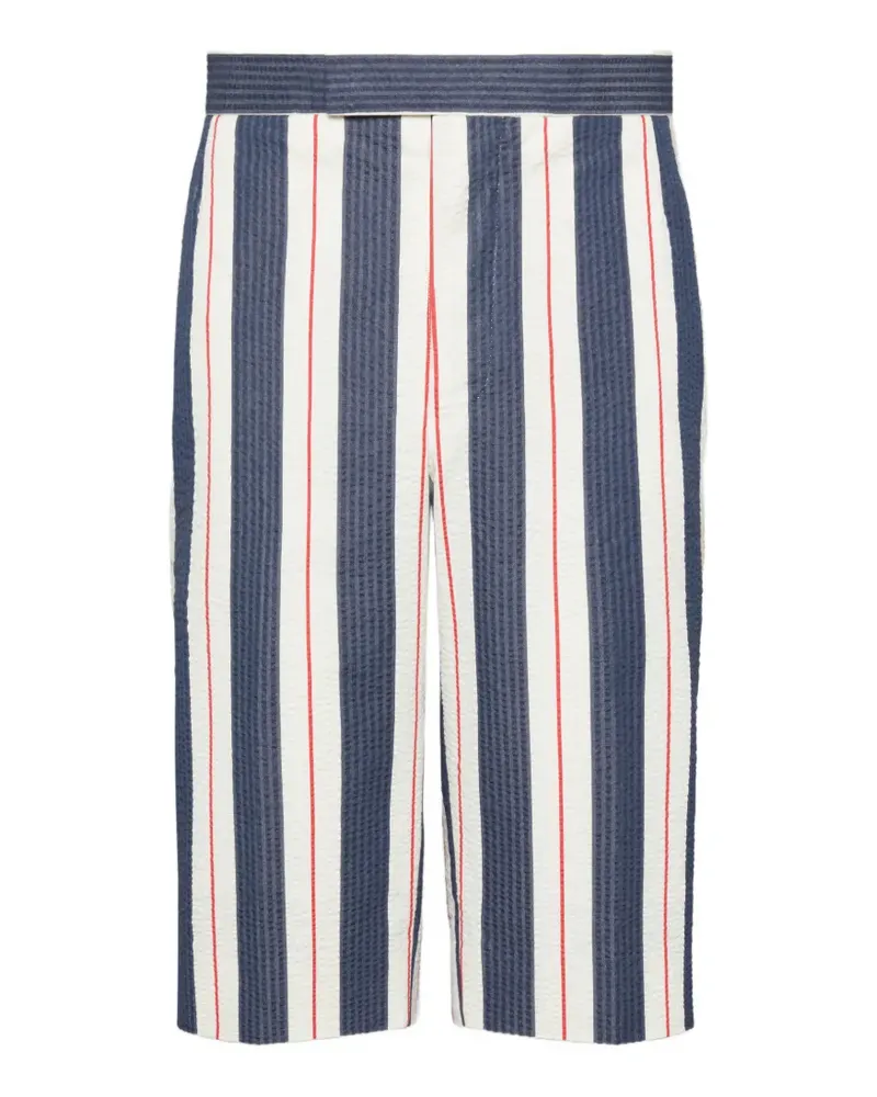 Thom Browne striped seersucker shorts - Blau Blau
