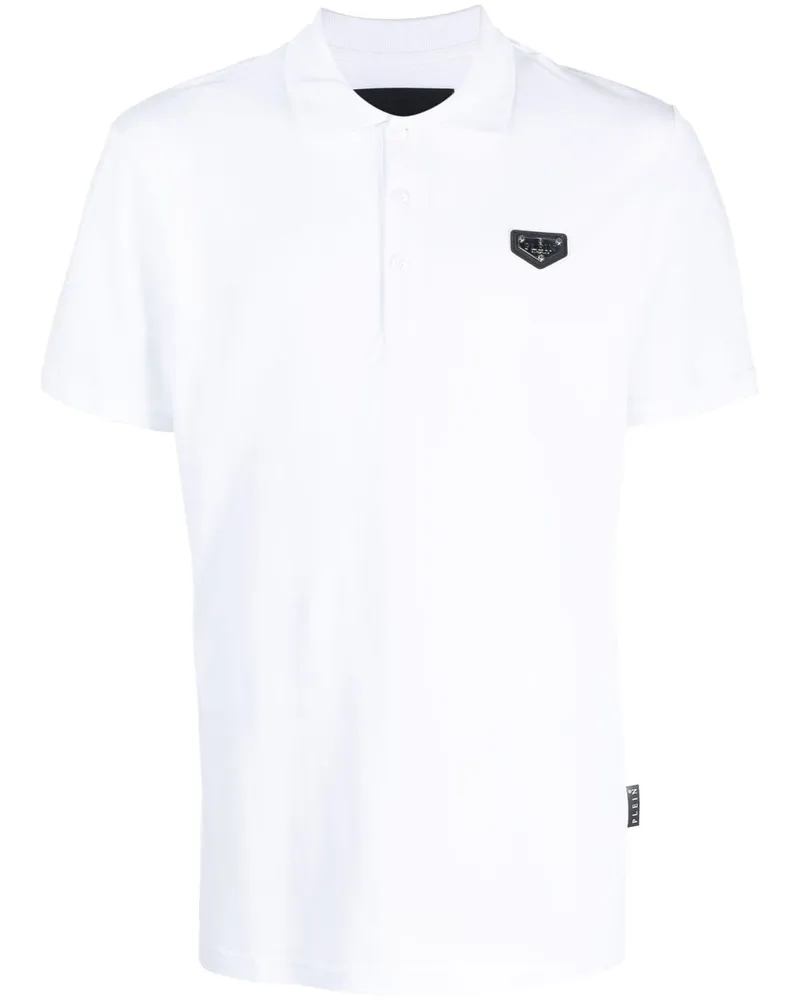 Philipp Plein Poloshirt mit Logo-Schild - Weiß Weiß