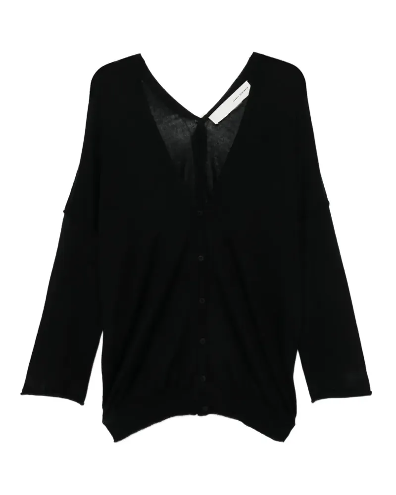 Isabel Benenato V-neck buttoned cardigan - Schwarz Schwarz
