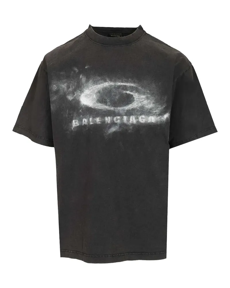 Balenciaga washed loop-graphic T-shirt - Grau Grau
