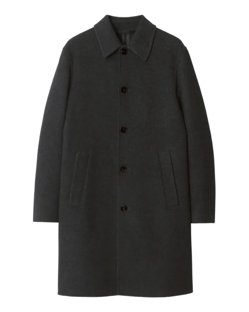 Burberry Mittellanger Wollmantel - Grau Grau