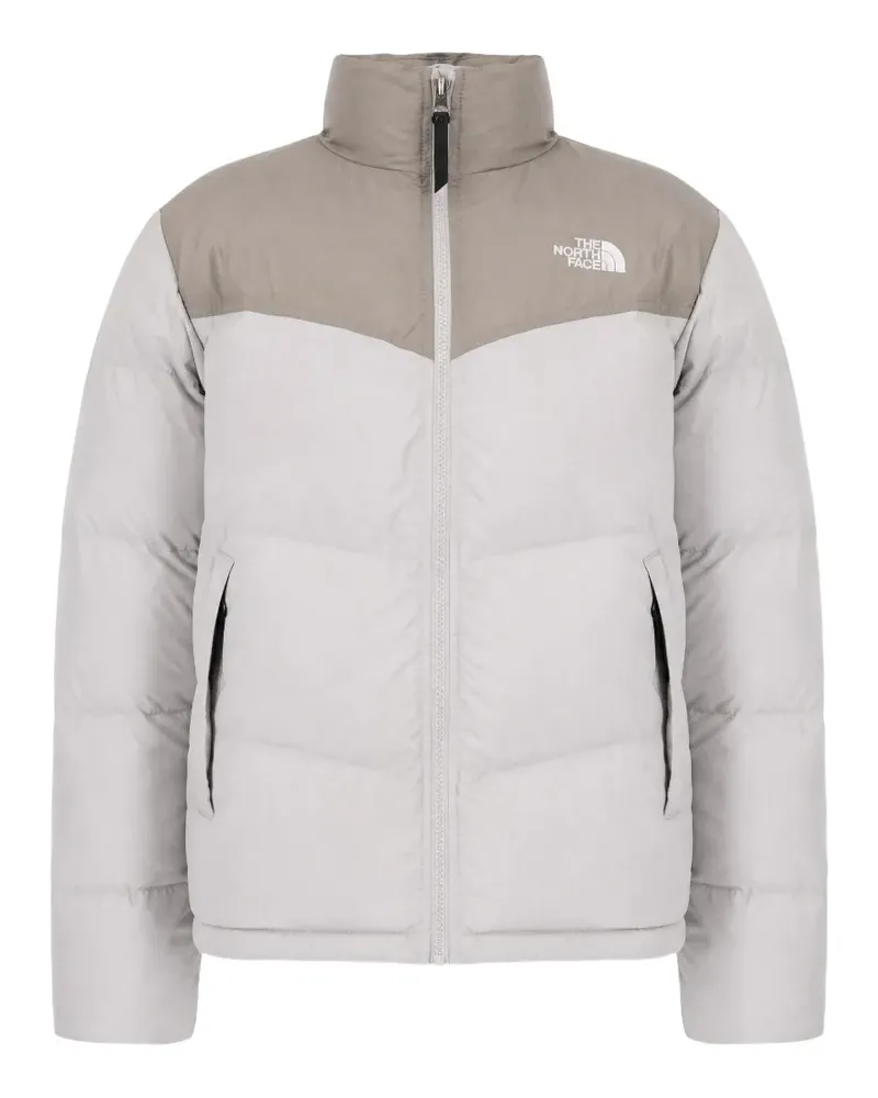 The North Face logo-embroidered quilted jacket - Grau Grau