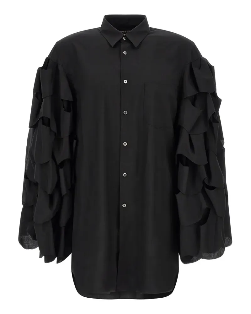 Comme des Garçons draped shirt - Schwarz Schwarz