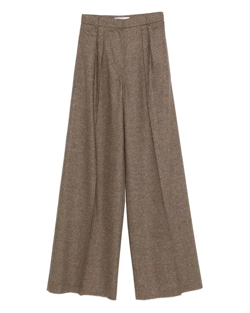 Max Mara Hose mit Bundfalten - Braun Braun