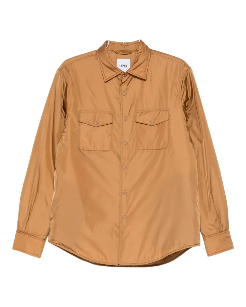 ASPESI pocket snap-fastening shirt - Nude Nude