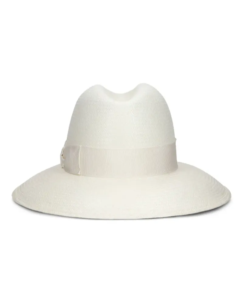 Borsalino Claudette Panama Hut mit breiter Krempe - Nude Nude
