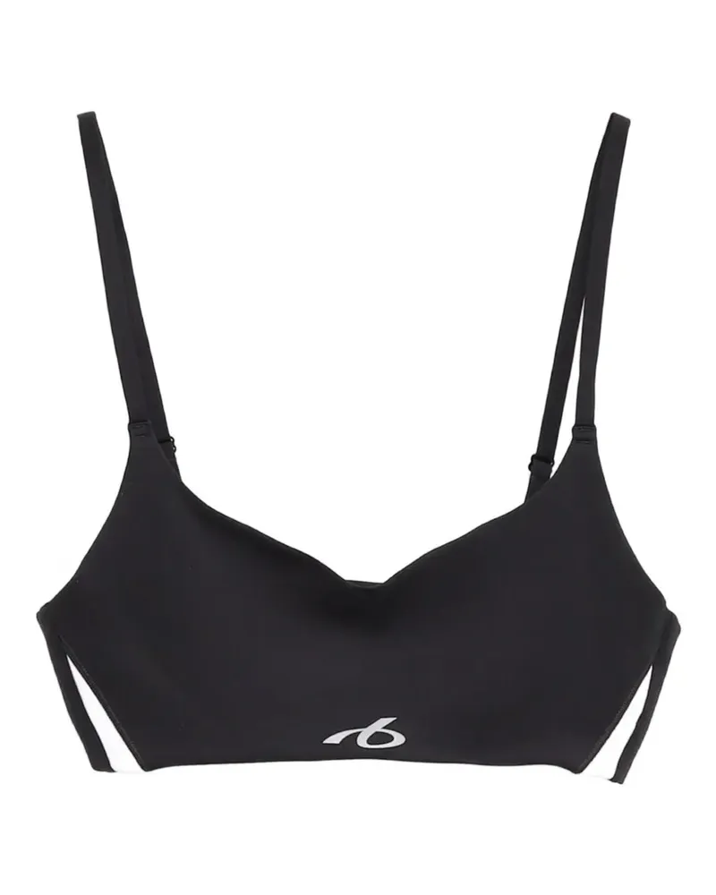 Balenciaga Cropped-Oberteil mit Logo-Print - Schwarz Schwarz