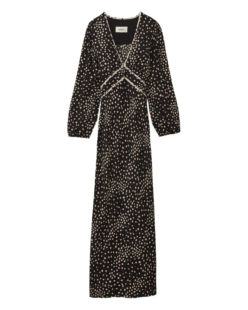 ba&sh Derby polka-dot V-neck maxi dress - Blau Blau