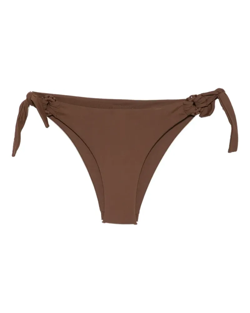 FISICO-Cristina Ferrari knot-detail bikini bottoms - Braun Braun