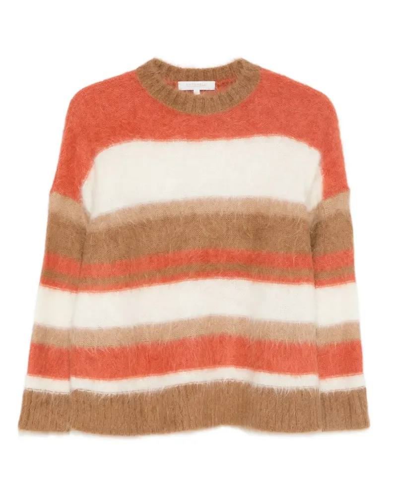 Antonelli Firenze Gestreifter Pullover - Weiß Weiß