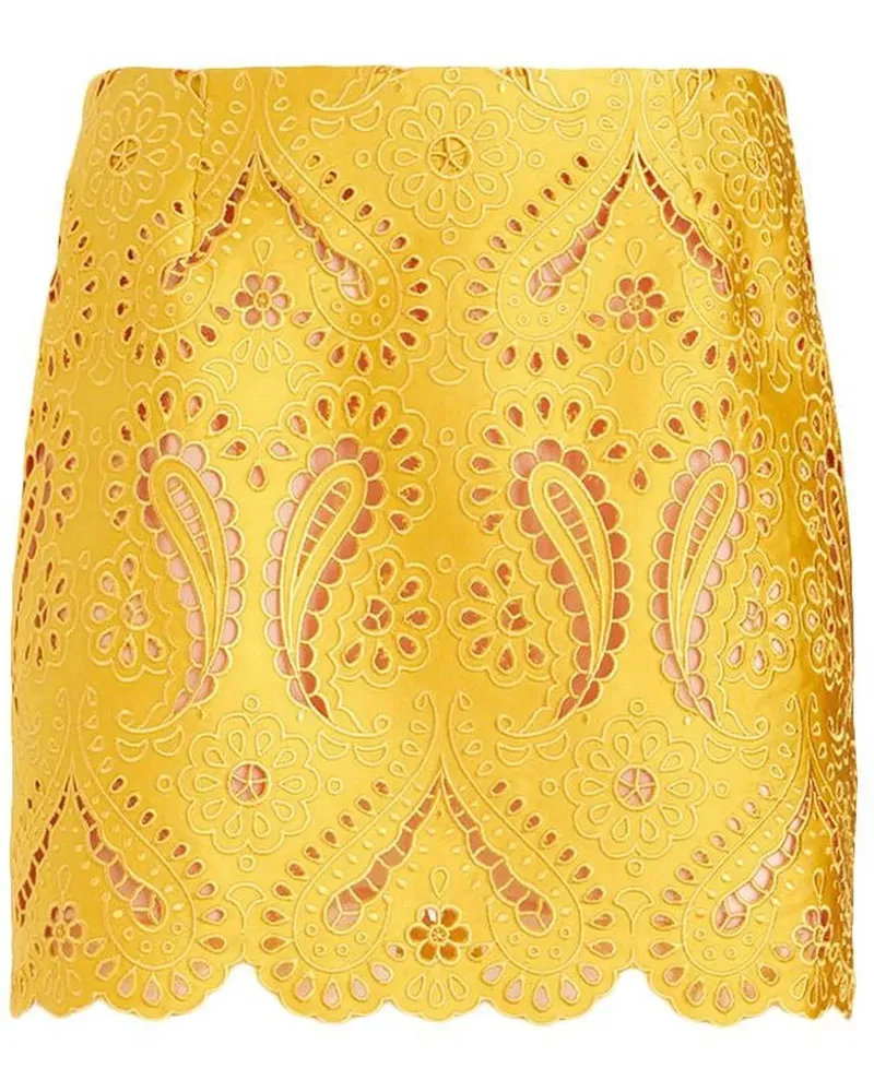 Etro Bestickter Rock - Gelb Gelb