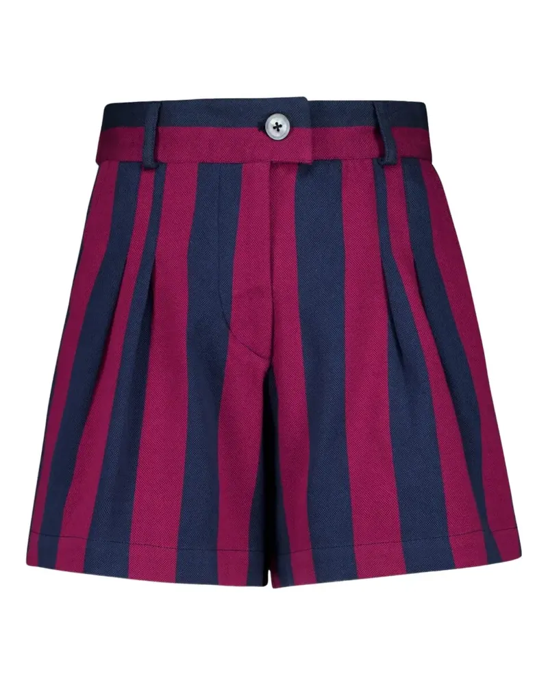 PAULA Gestreifte Shorts mit Falten - Violett Violett
