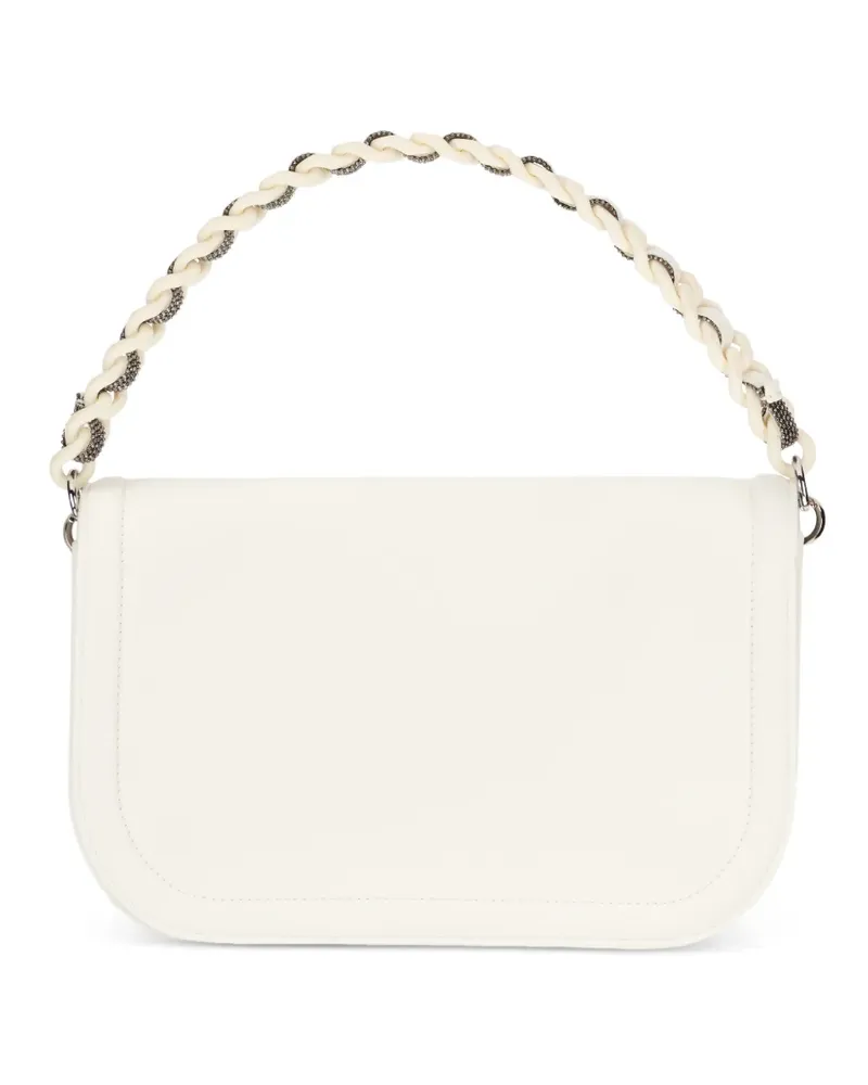 Fabiana Filippi metallic handle handbag - Nude Nude