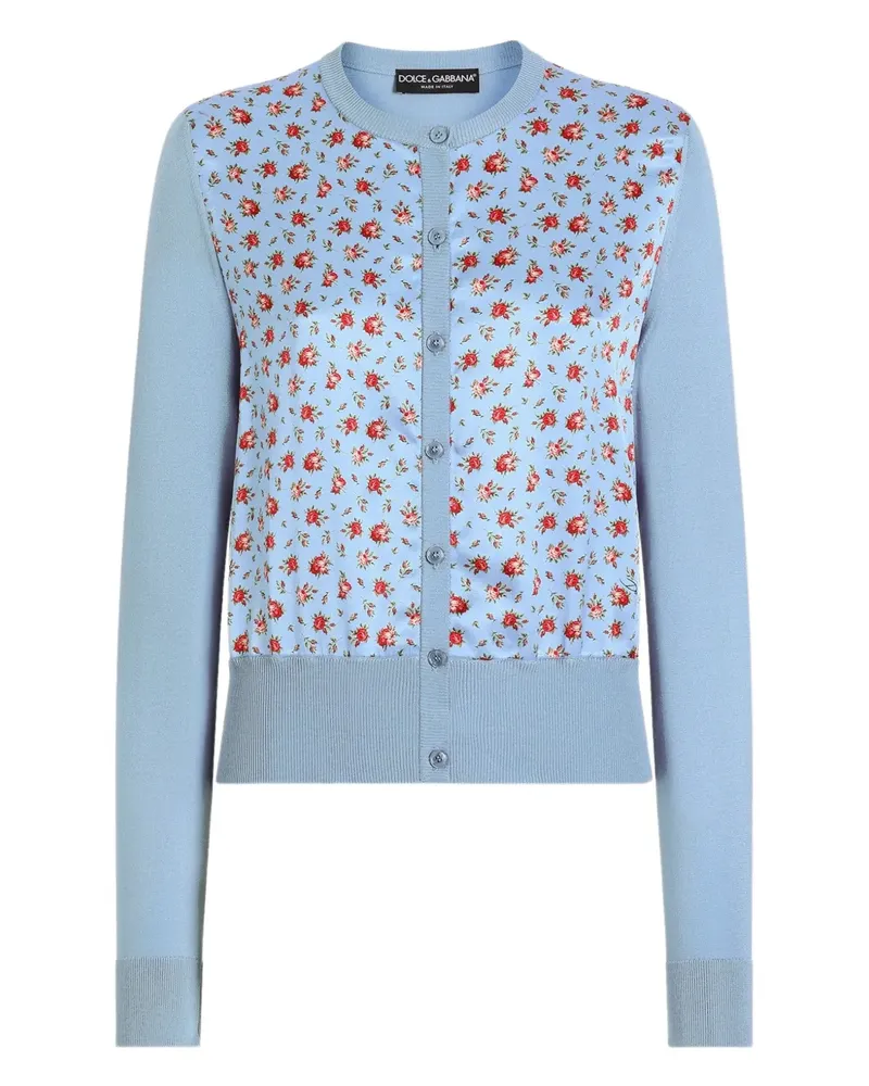 Dolce & Gabbana Cardigan mit Blumen-Print - Blau Blau