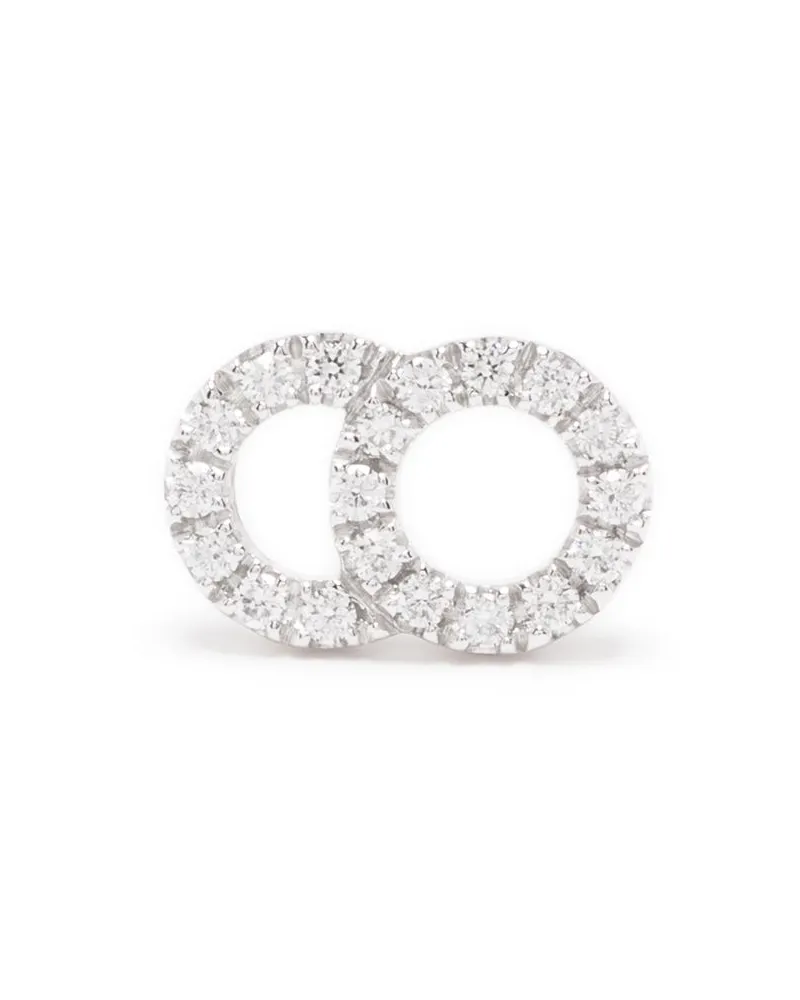 COURBET 18kt Weißgoldohrring mit synthetischen Diamanten - Silber Silber