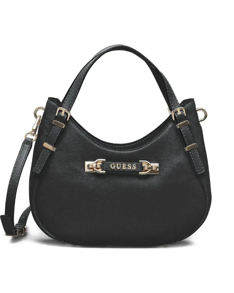 Guess Lefia Tote Bag mit Schnallendetail - Schwarz Schwarz