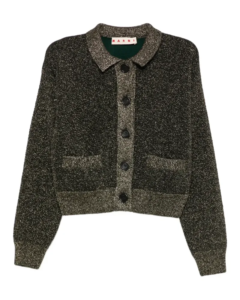Marni Geknöpfter Cardigan mit Glitter-Effekt - Schwarz Schwarz