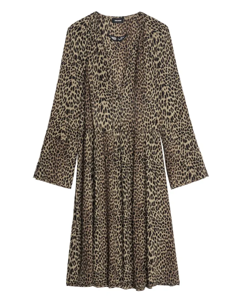 Zadig & Voltaire Rinas Minikleid mit Leoparden-Print - Braun Braun