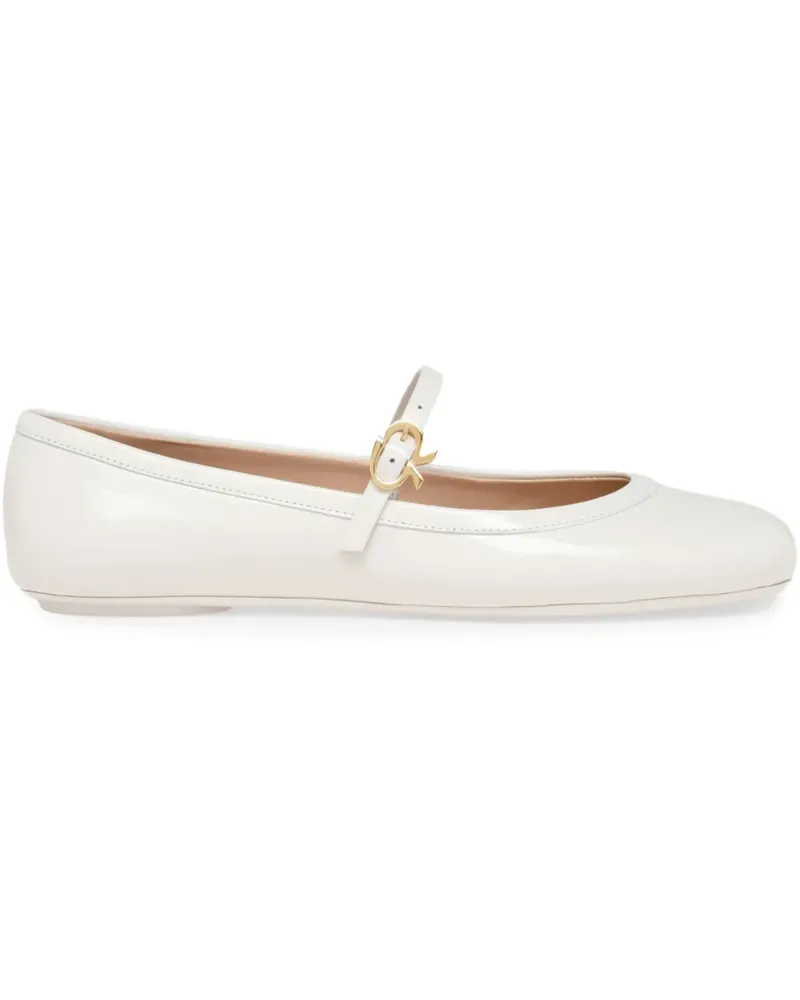 Gianvito Rossi Carla Ballerinas - Weiß Weiß