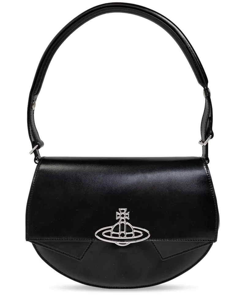 Vivienne Westwood Schultertasche mit Orb-Print - Schwarz Schwarz