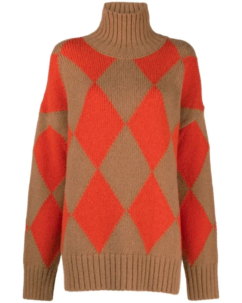 La DoubleJ Pullover mit Stehkragen - Braun Braun