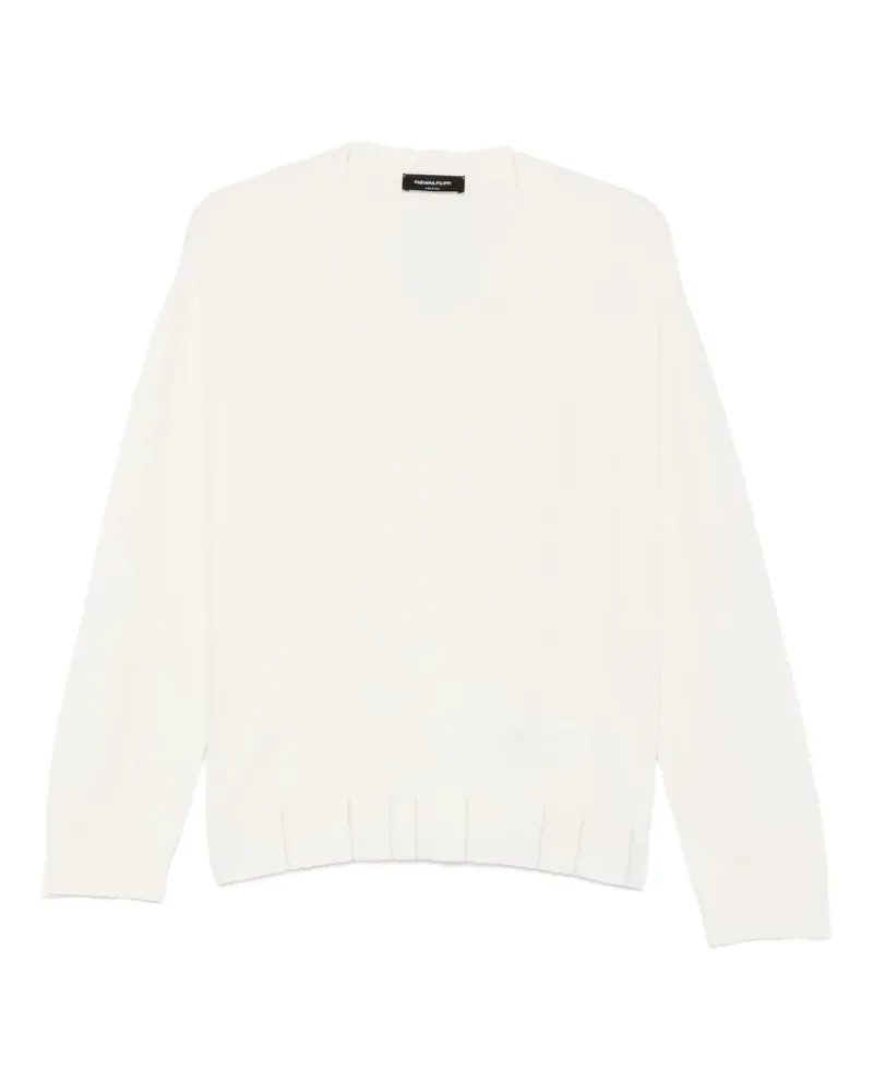 Fabiana Filippi Pullover mit geripptem Besatz - Nude Nude
