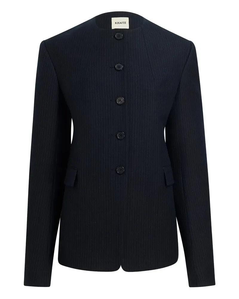 KHAITE Jameson Jacke mit Nadelstreifen - Blau Blau