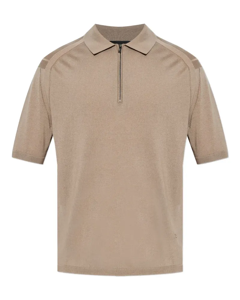 Emporio Armani Poloshirt mit Reißverschluss - Nude Nude