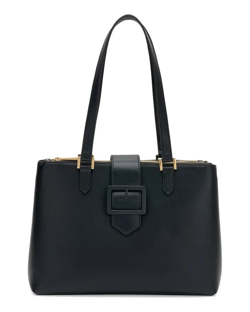 FRAU buckle-detail pebbled tote bag - Schwarz Schwarz