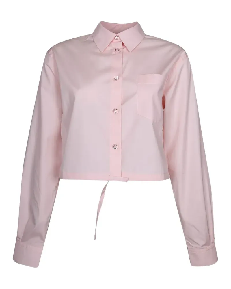 Marni long-sleeve cropped shirt - Rosa Rosa