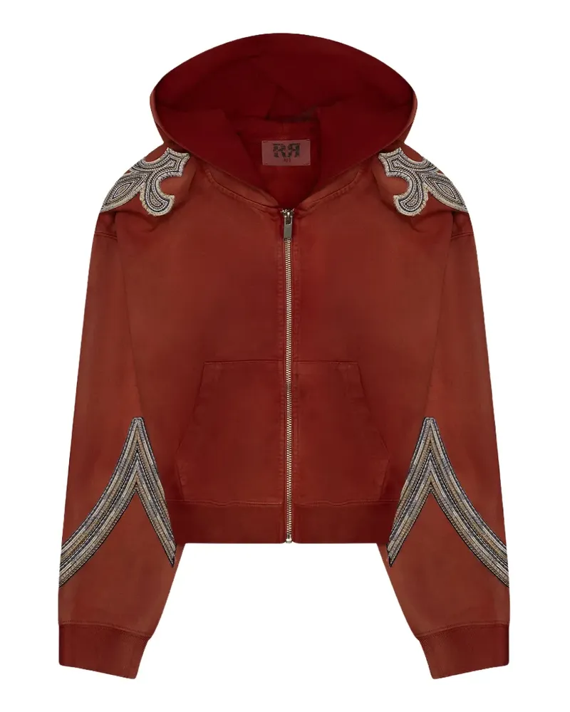 FourTwoFour on Fairfax Bestickter Hoodie - Rot Rot