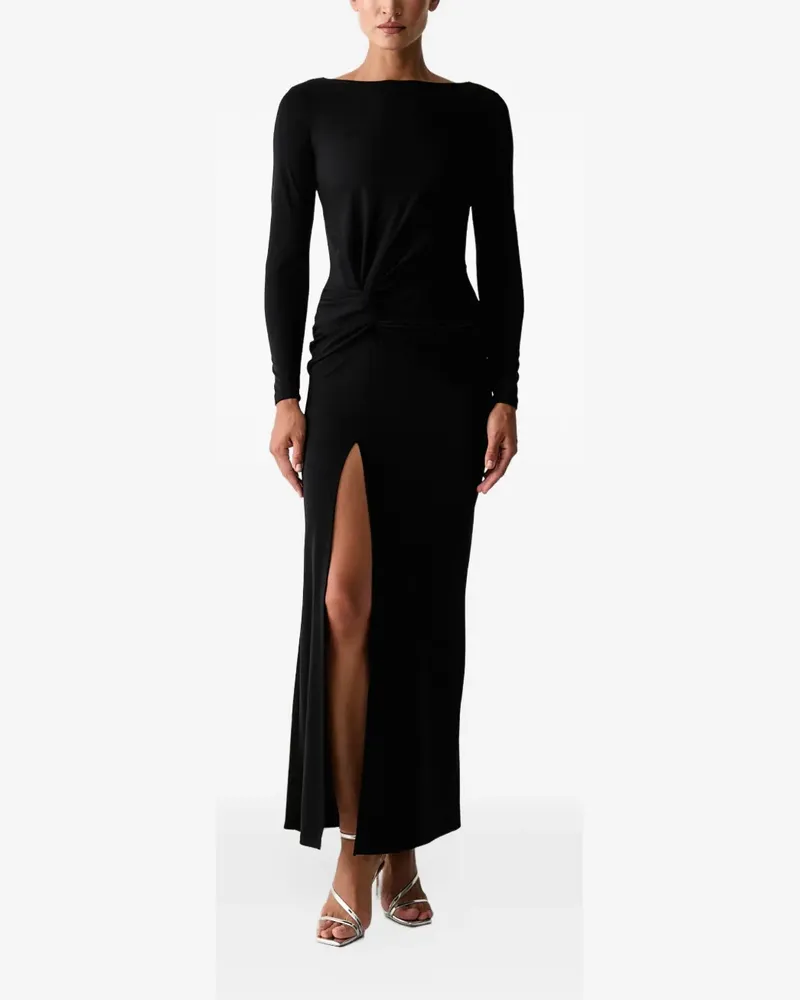 Gaudi Maxikleid mit seitlichem Schlitz - Schwarz Schwarz