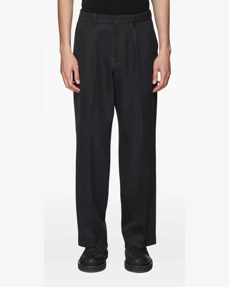 Our Legacy centre-fold twill trousers - Schwarz Schwarz