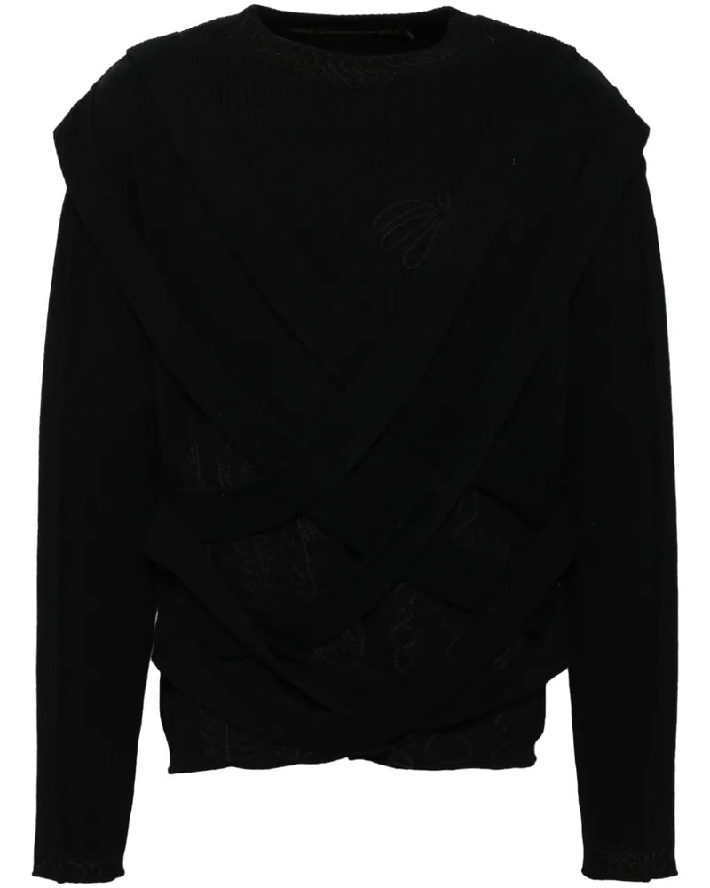 Andersson Bell Harness Pullover mit rundem Ausschnitt - Schwarz Schwarz
