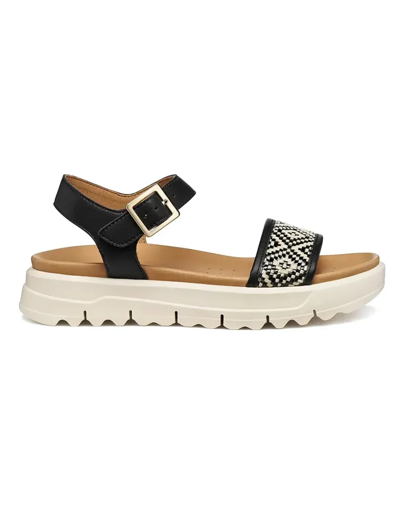 Geox Xand 2.1s geometric-pattern buckled sandals - Schwarz Schwarz