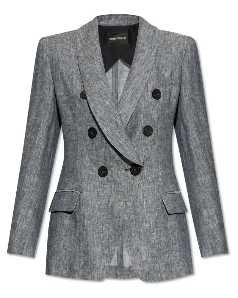 Emporio Armani Doppelreihiger Blazer - Blau Blau