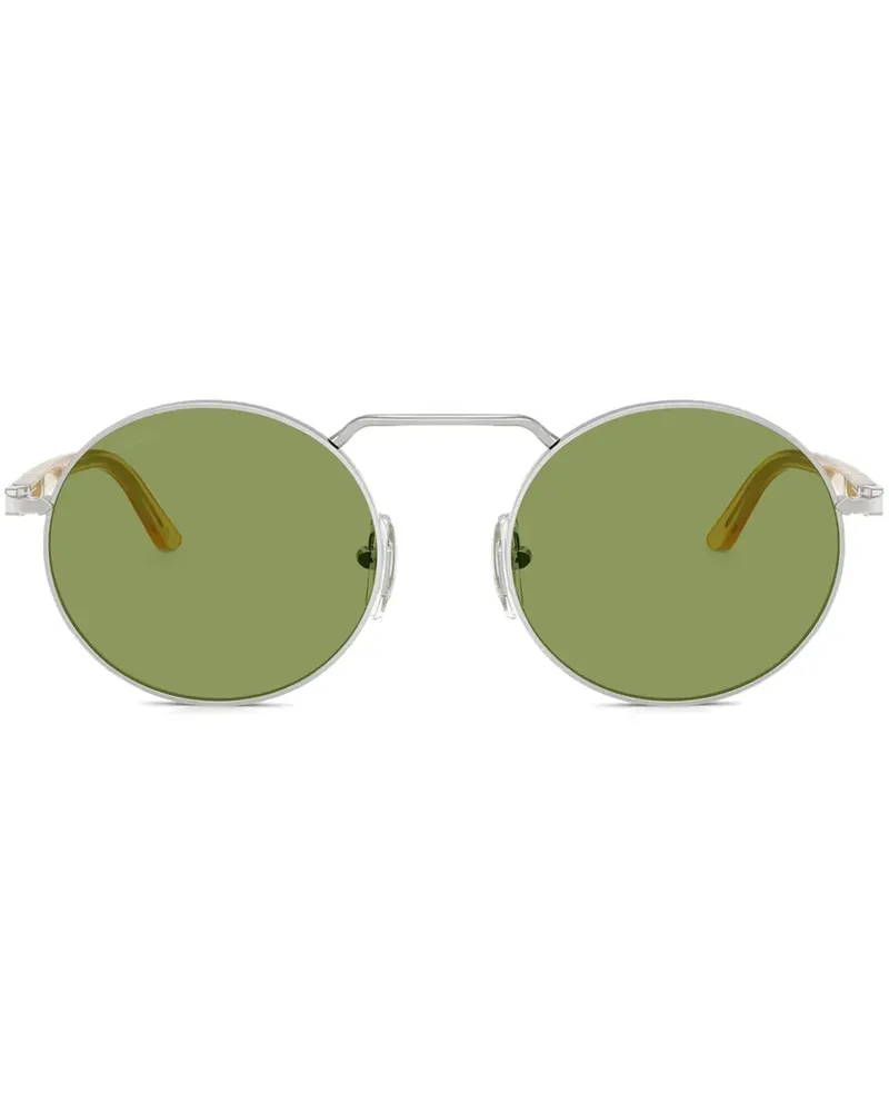 Persol Sonnenbrille mit rundem Gestell - Silber Silber