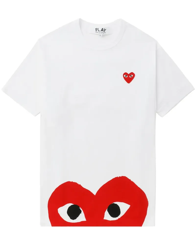 Comme des Garçons T-Shirt mit Herz-Print - Weiß Weiß