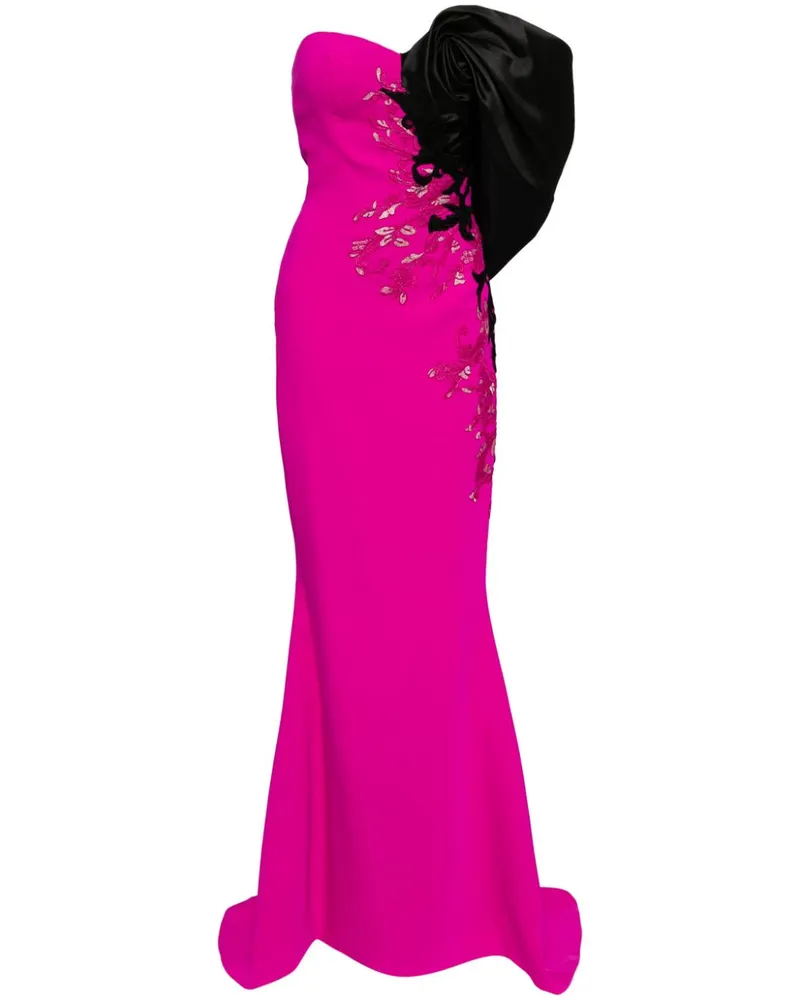 Saiid Kobeisy Krepp-Abendkleid mit geradem Schnitt - Rosa Rosa