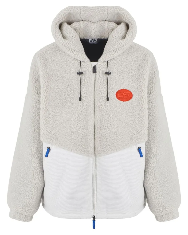 EA7 Sport-Hoodie aus Fleece - Weiß Weiß