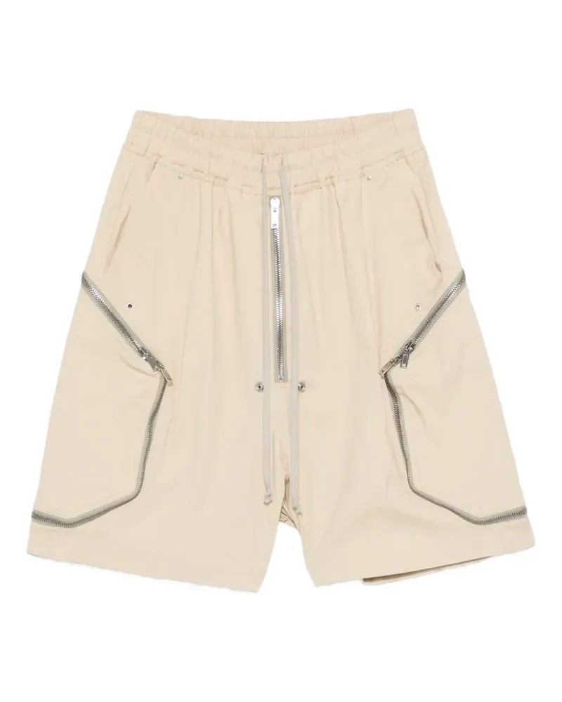 Rick Owens Heizer Bela zip drawstring shorts - Nude Nude