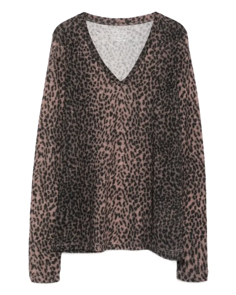 Majestic leopard-print v-neck sweater - Rosa Rosa