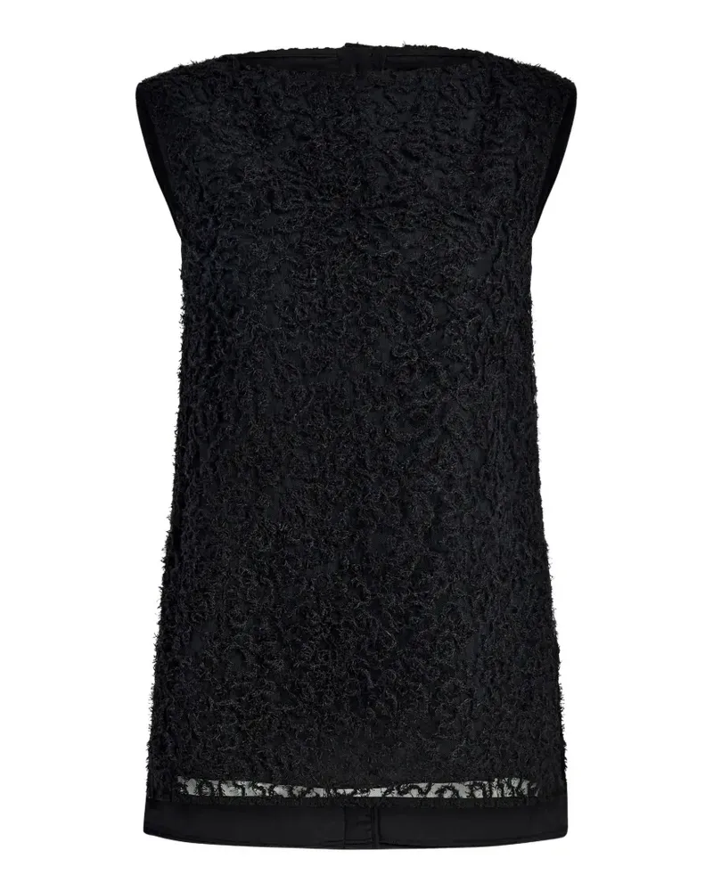 Proenza Schouler Virginie Oberteil mit Fransenstickerei - Schwarz Schwarz